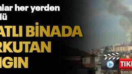 3 katlı binada korkutan yangın